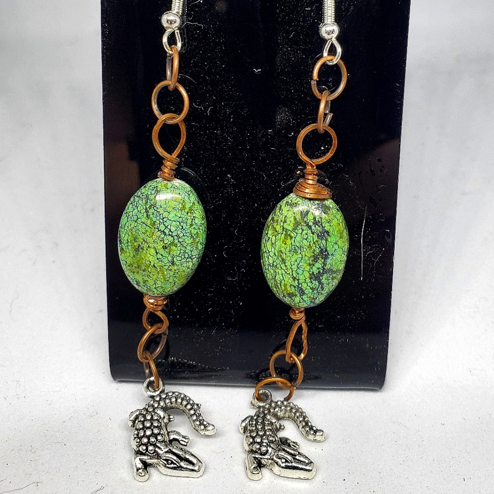 Crocodile Earrings